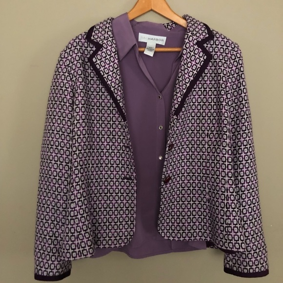SAG HARBOR Vintage Abstract Pattern Blazer - Picture 5 of 7